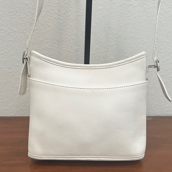 Coach Handbags - Vintage Coach White Leather Mambo Crossbody Shoulder Bag